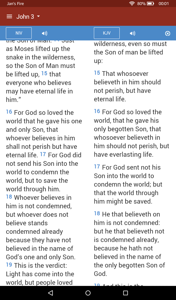 Bible Gateway Reading View