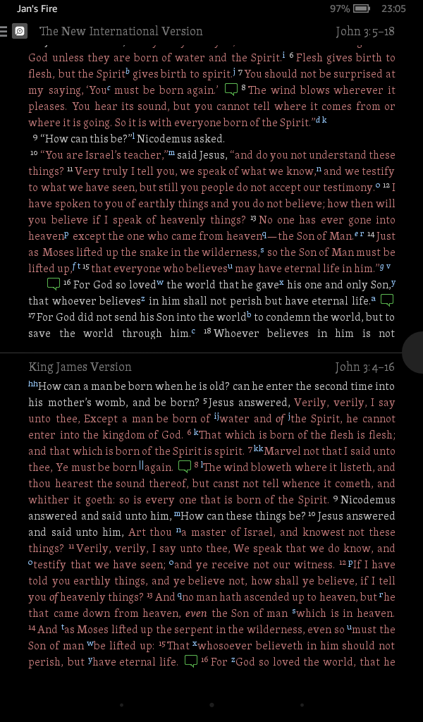 Logos Bible Reading View