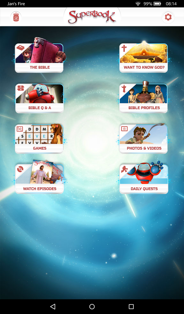 SuperBook Start Screen