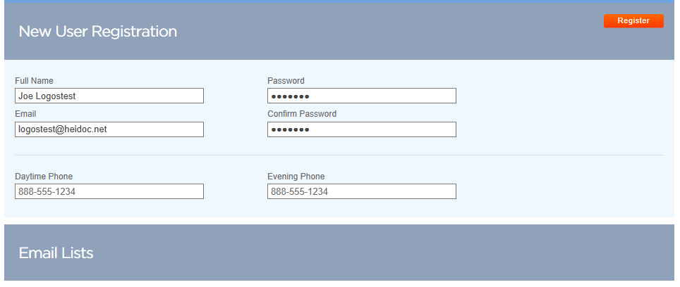Register a new Logos account