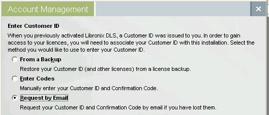Request confirmation code by email