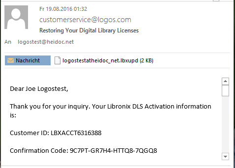 You've got mail from Logos