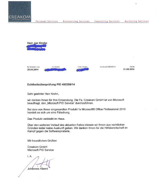 Schreiben des PID