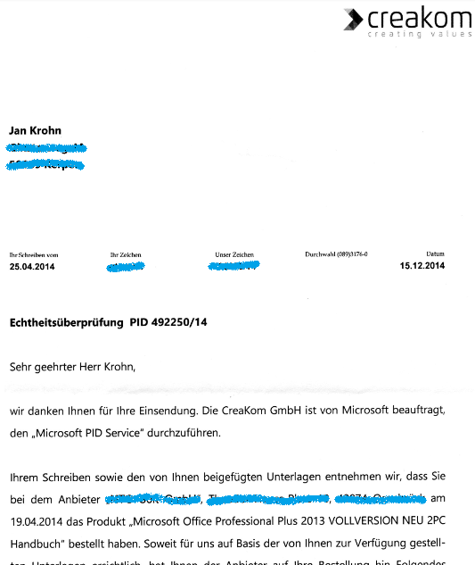 Schreiben des PID