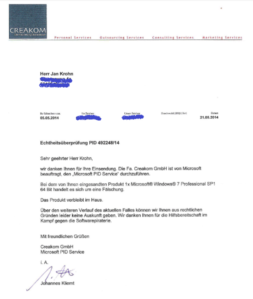 Schreiben des PID
